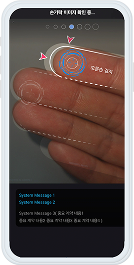 Fingerprint capture and E-Signature completion screen